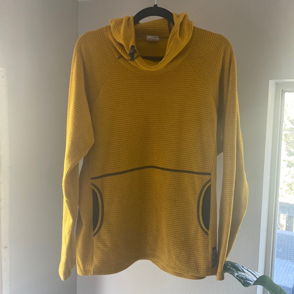 Melanzana Micro Grid Hoodie Men’s Size Medium- Yellow